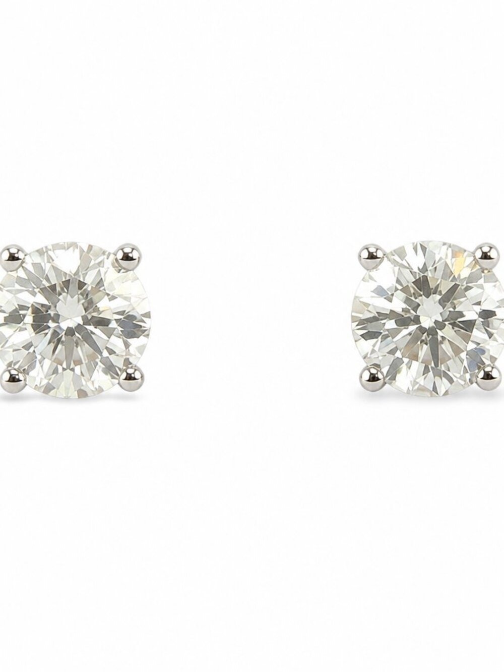 2 CTW Moissanite Stud Earrings VVS1 D Color 925 Sterling Silver Screw Back